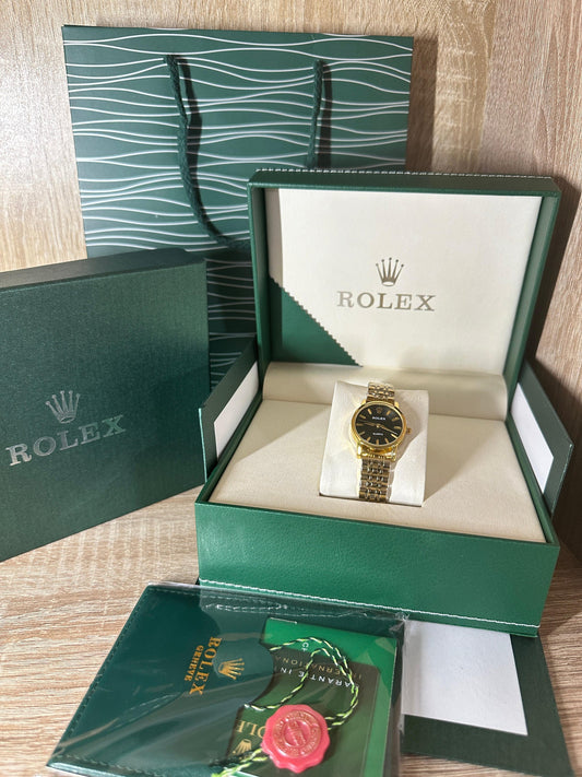 ROLEX RONDE GOLD TABLEAU NOIR